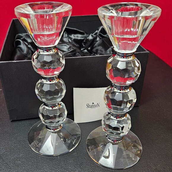 Lighting by Design Shannon Clear Crystal Afterglow Candlesticks - Style 15756 - Picture 4 of 16